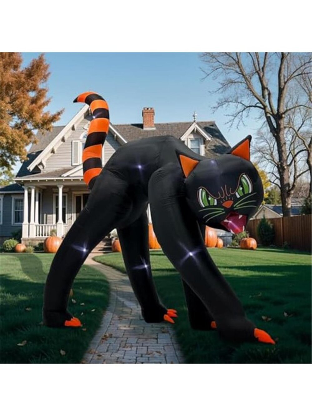 13FT Giant Halloween Inflatables Outdoor Decorations Black Cat for Yard